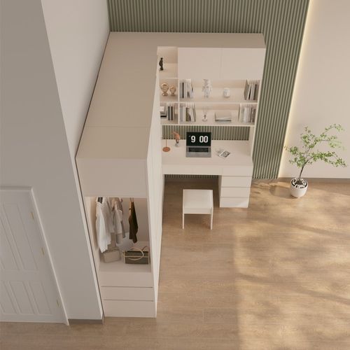 定制衣柜书桌一体 分段式新款2024爆款 L型90度转角简约现代衣橱