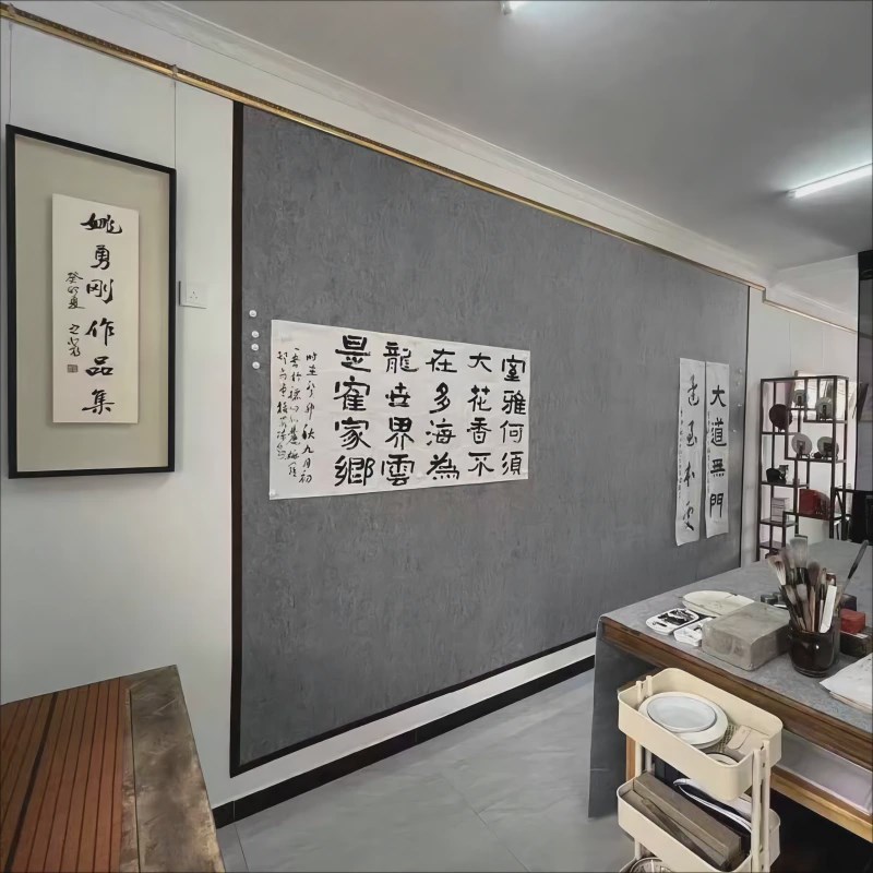 磁性国画毛毡墙吸磁铁固定书法美术作品展示书画教学镀锌铁皮墙贴