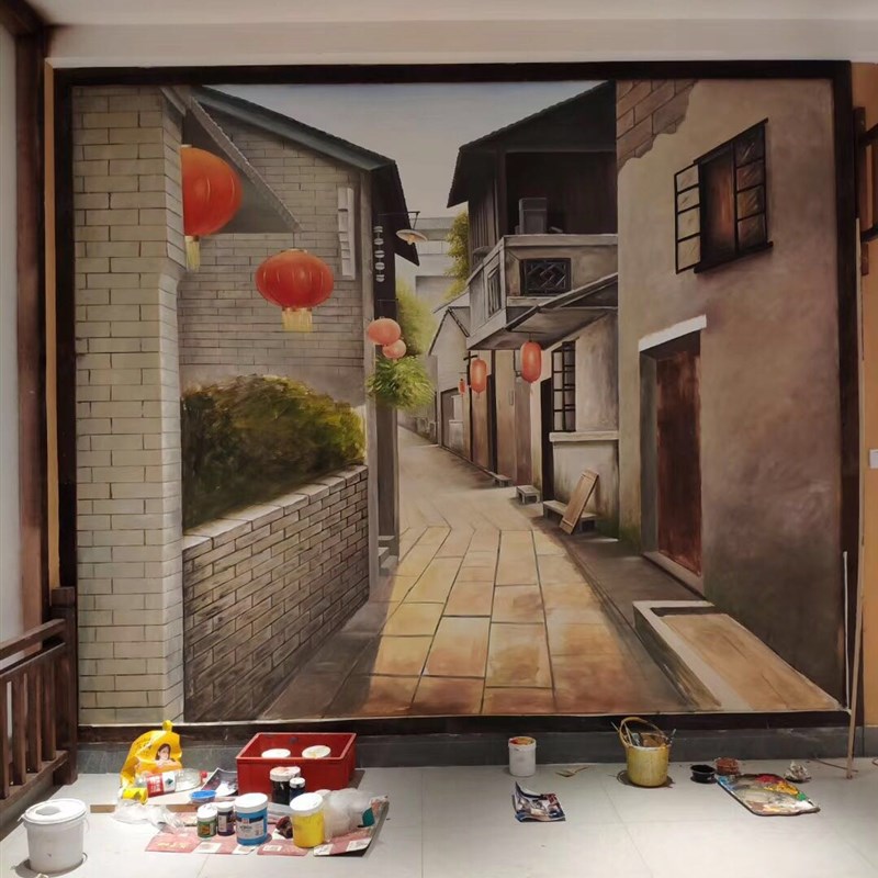 墙面涂鸦苏州上海杭州无锡立体画工装墙体彩绘手绘墙壁画定制