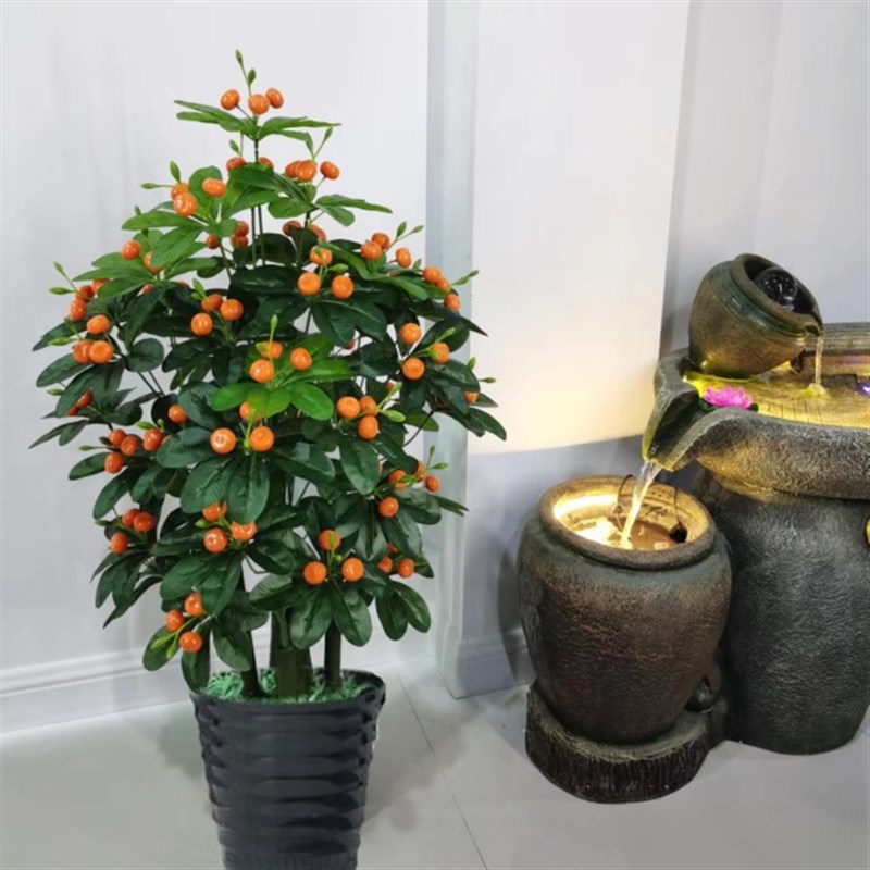 假水果树仿真海棠金桔盆栽室内家居客厅大型装饰落地绿植盆景花艺