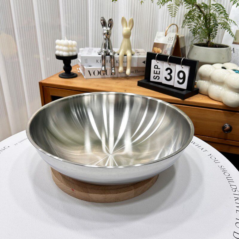 德式304不锈钢盆洗菜和面盆火锅大汤盆加厚干锅盘酸菜鱼大盆碗
