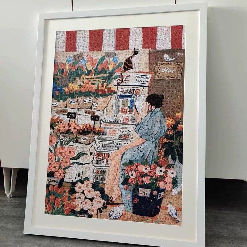 拼图框1000片5070实木5075白色黑色现代简约挂墙裱框玻璃卡纸相框,家居饰品,相框/画框,淘宝优惠券,粉丝福利购,淘宝优惠卷