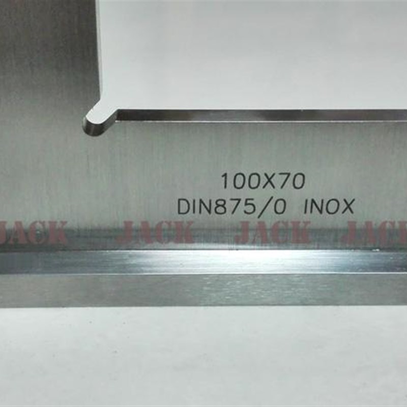 90度带座角尺 德标DIN875/0级 不锈钢尺身淬火  加宽底座 整体式