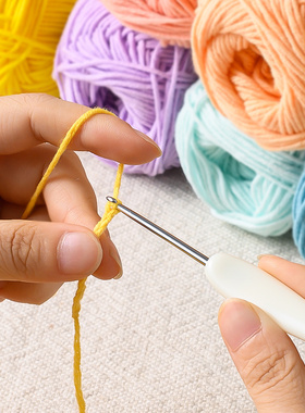 金岚树脂柄不锈钢针手编毛线团玩偶勾针手工diy编织工具钩针