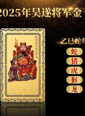 2024李诚大金卡2025乙巳蛇年本命属蛇吴遂太岁牌化护厂家