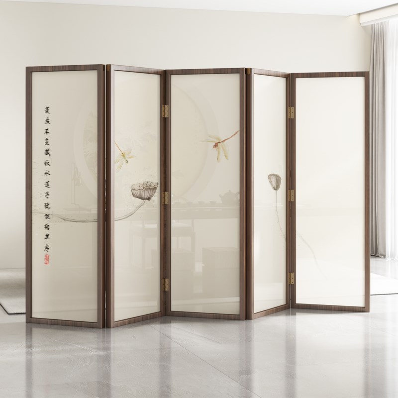 2024新款屏风隔断客厅简约实木玄关卧室遮挡可移动折叠饭酒店专用
