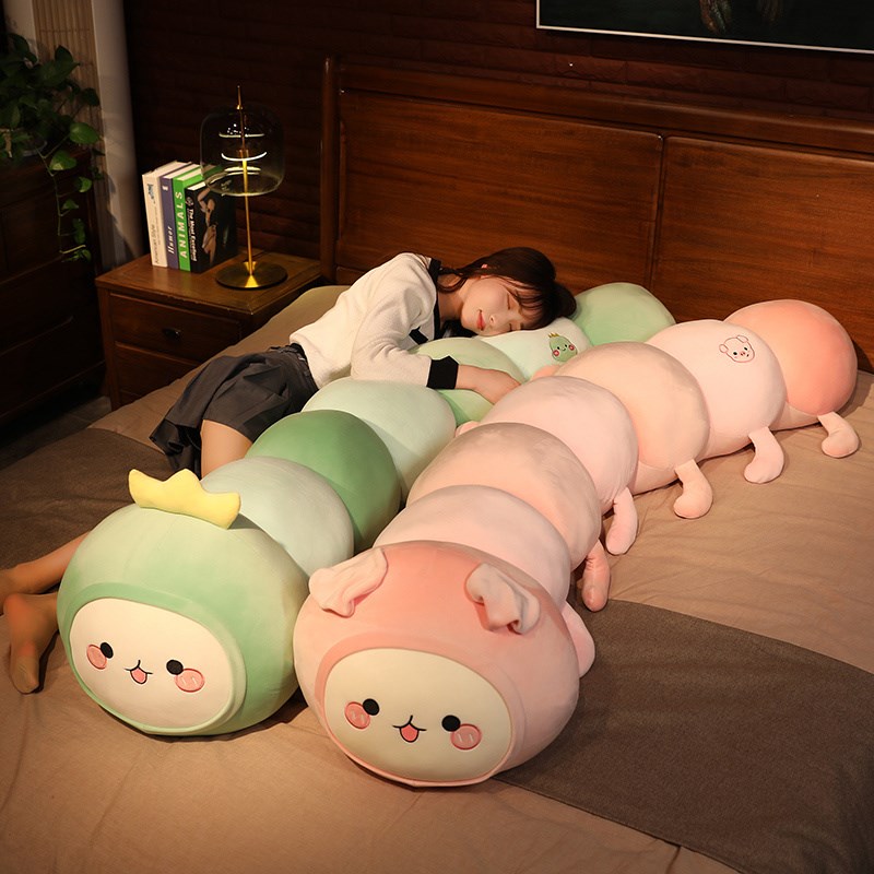 可爱毛毛虫长条抱枕女生侧睡夹腿男生款孕妇睡觉抱着专用床上枕头
