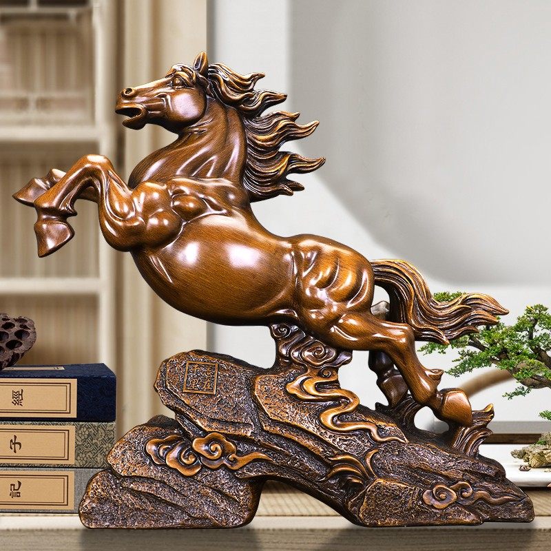 马摆件工艺品马到成功客厅酒柜玄关摆设办公室装饰品乔迁开业礼品
