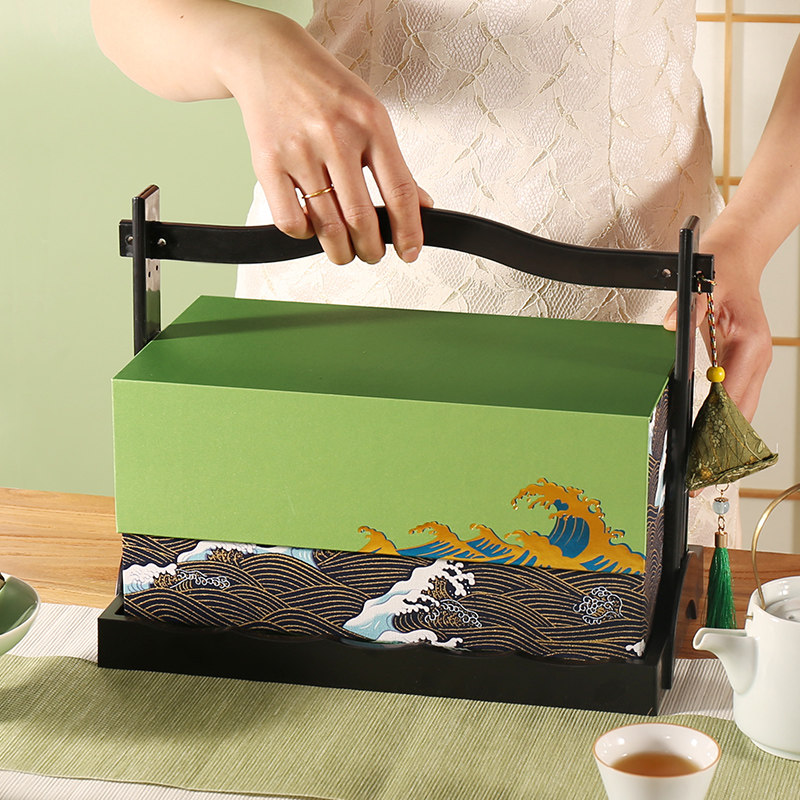 端午节粽子礼盒包装盒高档新款硬盒手提礼品盒送礼高档端午节礼品