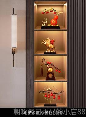 高档Gorge家ous葫芦柿如意摆件居客厅高柿档领导办室公装饰品乔迁