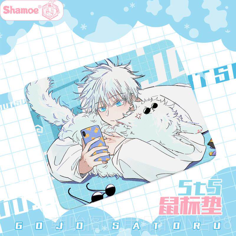 高档咒回动漫公5t发5五条悟猫抱枕沙椅子二次元咪周边方枕仔