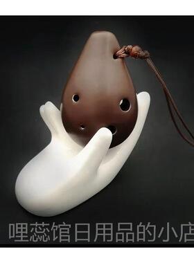 高档迷你小陶笛吊坠项链伴SC高音C调儿童成初学手礼物礼陶笛6孔精