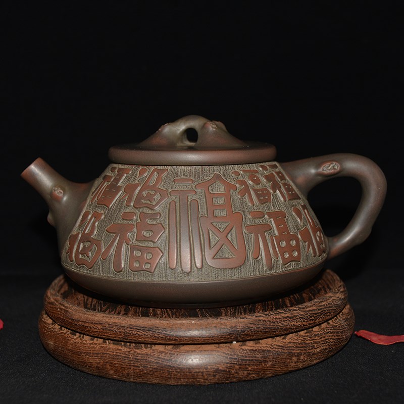 四大名陶坭兴陶手工仿生石瓢茶壶紫砂工艺陶瓷茶具普洱红茶泡茶器