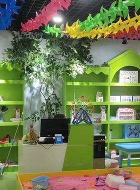 新款简易儿童游乐场乐园母婴店商场超市货架货柜书架卡通手工架