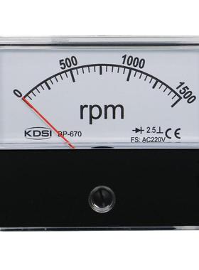 KDSI指针式交流电压表BP-670 AC1500rpm 220V整流式 指针转速表