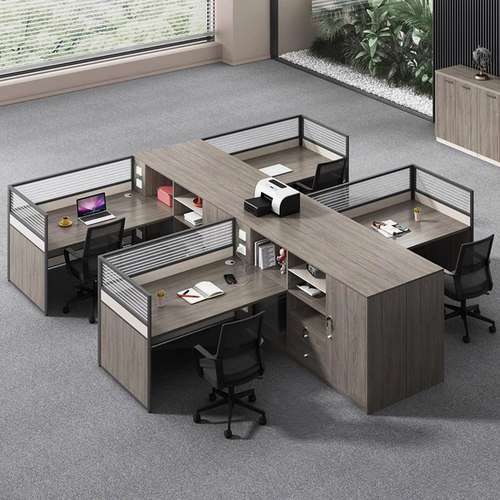 职员桌办公桌屏风工位桌椅组合员工桌四人位4人6办公室简约财务桌