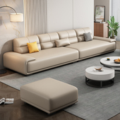 真皮沙发客厅小户型意式 极简纳帕头层牛皮现代直排三人四人位沙发