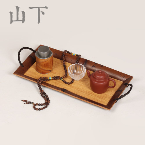 竹制奉茶盘老竹茶托盘茶道茶具收纳盘竹托盘茶摆台桌面整理收纳框