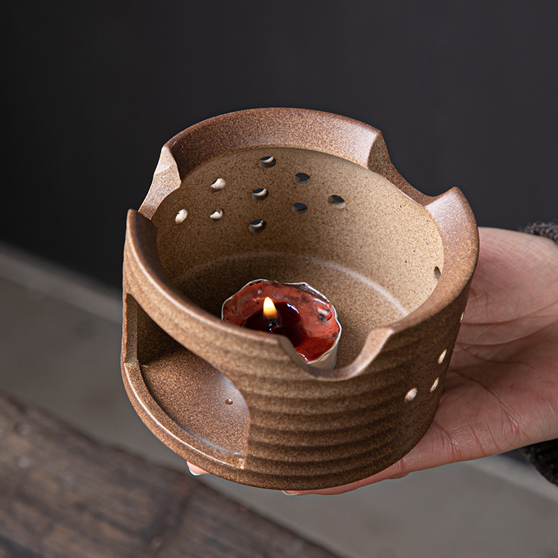 柴烧围炉煮茶壶温茶提梁侧把壶复古手提粗陶简约茶具水壶中式泡茶