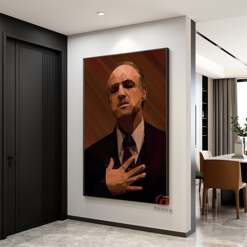 教父马龙白兰度装饰画酒吧咖啡厅沙发背景墙卧室餐厅墙画落地挂