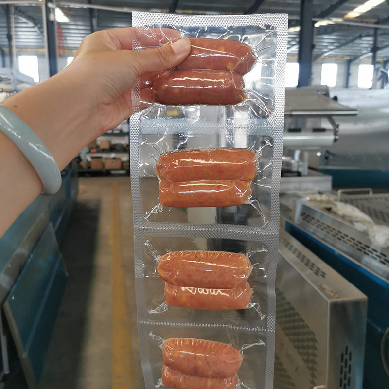 墨鱼肠烤肠三连包多连包真空包装机宠物食品拉伸膜真空包装机