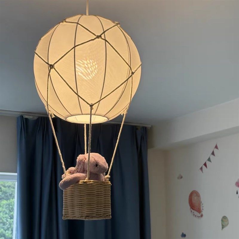热气球造型简约创意儿童房吊灯卧室暖光护眼床头灯,家装灯饰光源,儿童房吊灯,淘宝优惠券,粉丝福利购,淘宝优惠卷
