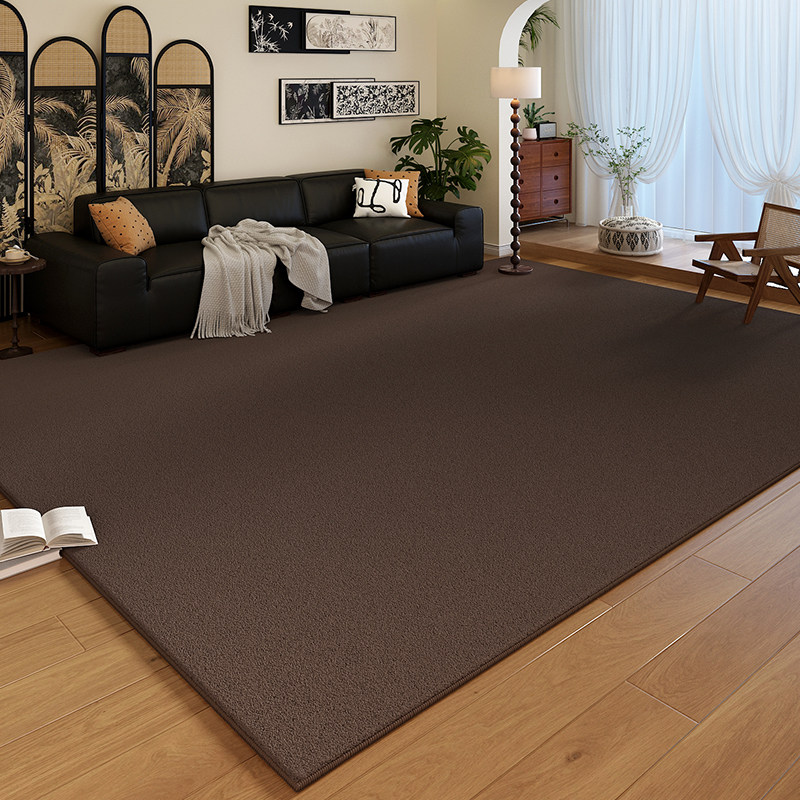 咖啡色简约客厅地毯大面积沙发地垫加厚毛绒卧室床边毯防滑保暖垫,居家布艺,地毯,淘宝优惠券,粉丝福利购,淘宝优惠卷