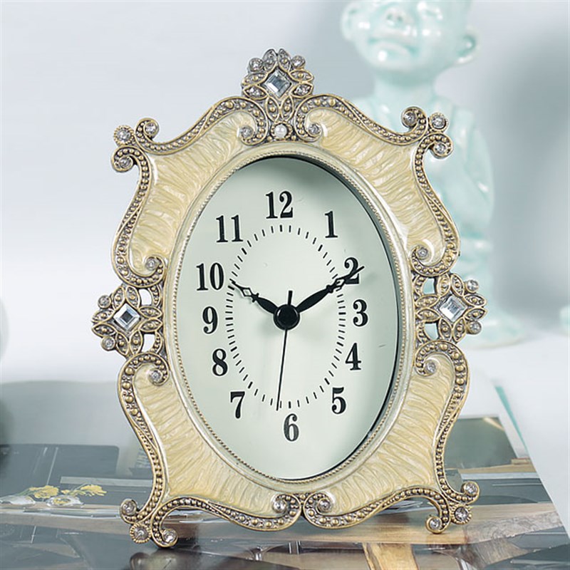 欧式座钟表小摆件床头卧室客厅家用无闹钟时尚创意现代时clock
