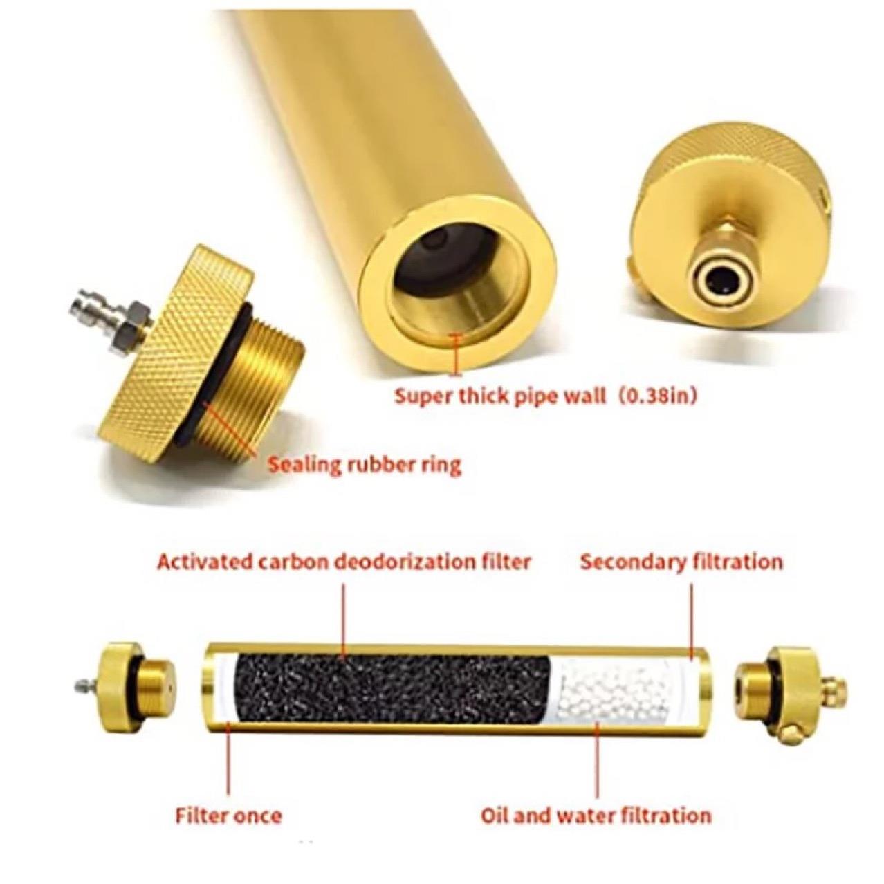 40mpa高压充气泵潜水瓶呼吸打气机耐压活性炭过滤器油水分离器