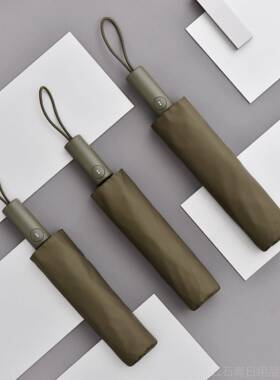 高档TIOHH T3三折全自动两用晴雨伞女男 is纯色超大O双n人折叠伞