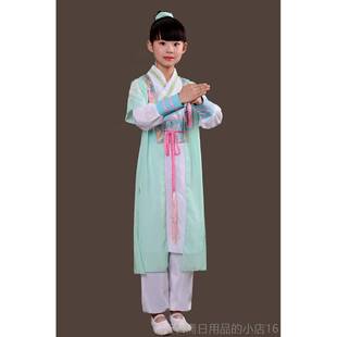 高档汉代男孩和典孩子的国表演服装书儿童中古典文化服装中风格古