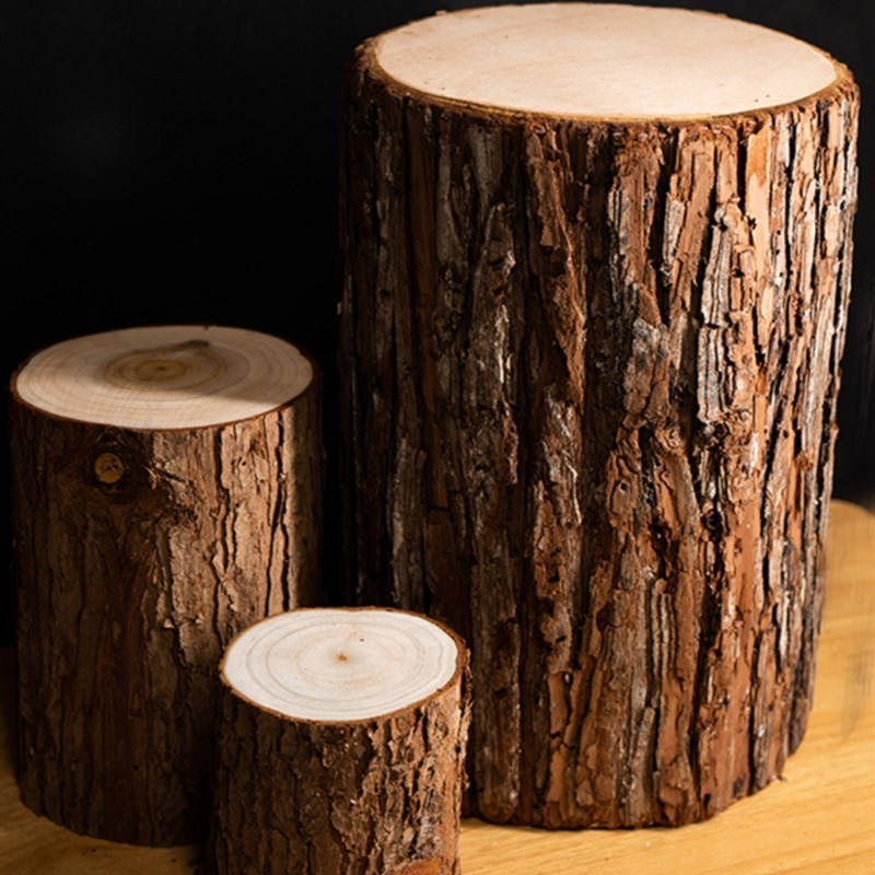 阳台花园造景道具商场木栅栏花坛围栏幼儿园室内装饰木桩摆件落地