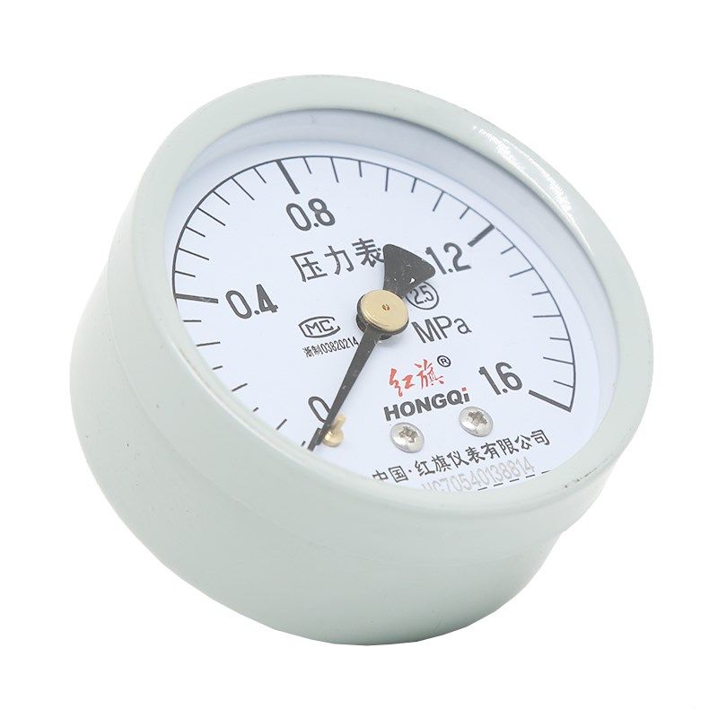 Y0Z轴向压力表空压机压力罐专用压力表1.MP真空表水气红旗仪表