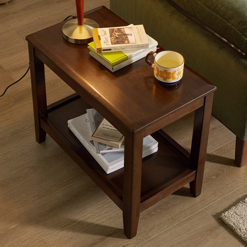 沙发边几茶几小桌子长窄型迷你长方形小木桌边桌纯实木小方桌茶台