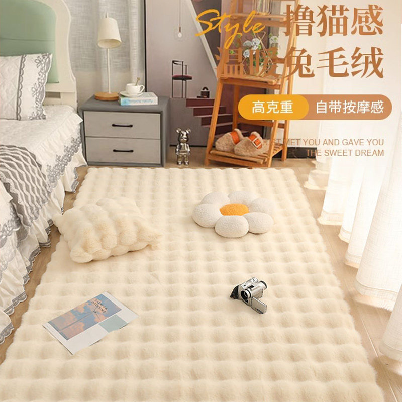 保暖地毯卧室毛毯加厚床边毯泡泡绒客厅飘窗沙发毛绒毯衣帽间地垫