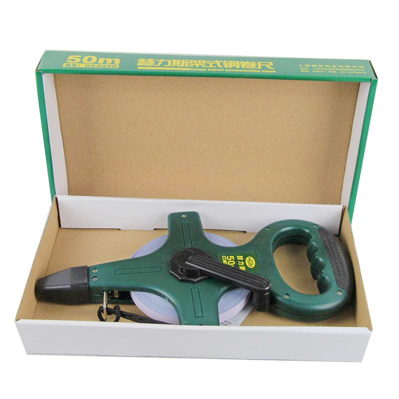 赫力斯架式钢卷尺软尺防水量尺长卷尺30米米建筑工程测量工具