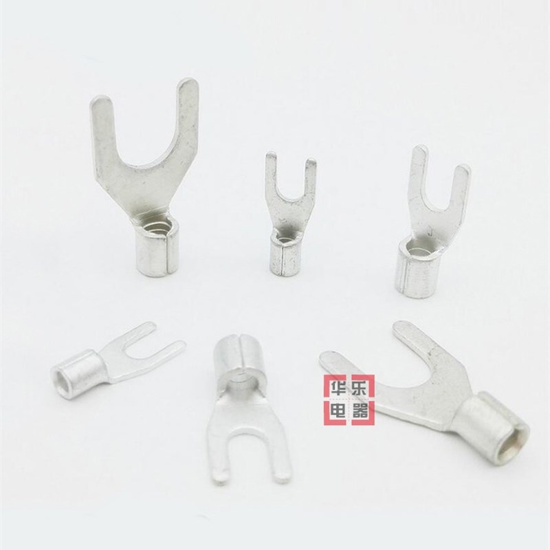 UT10- 冷压接线端子U型Y形叉形裸端头镀银铜线鼻子 0只