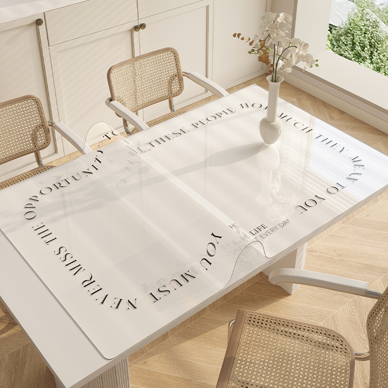 透明软玻璃简约桌垫PVC防水防油餐桌茶几垫耐高温桌面保护垫免洗