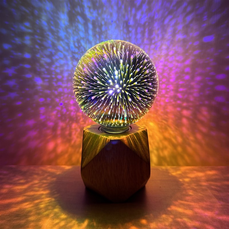 爱迪生3D灯泡立体彩色烟花装饰led炫彩个性创意艺术七彩E27螺口