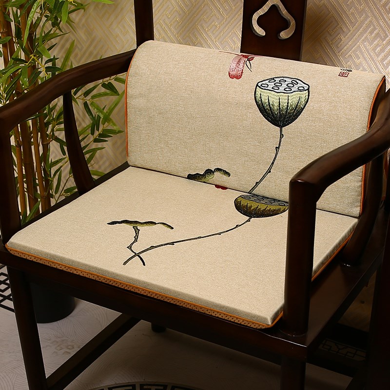 中式红木沙发椅子坐垫护腰腰垫古典实木椰棕沙发垫圈椅餐椅茶防滑