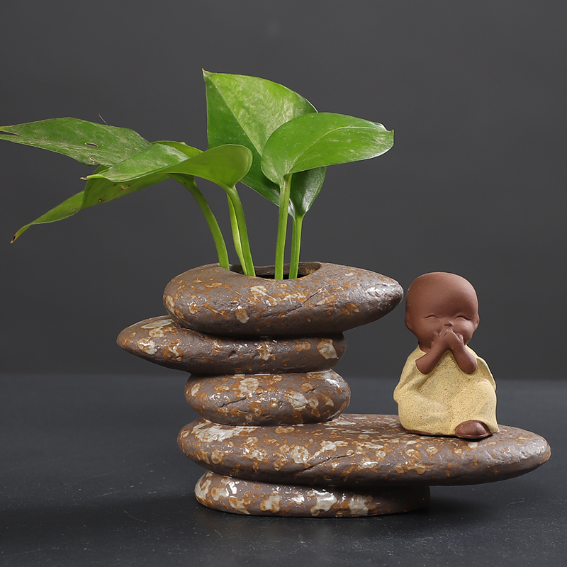 陶瓷花瓶花插摆件水培花盆创意个性玄关桌面绿植装饰配盆鱼缸造景