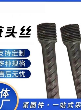 钢筋桩头丝预埋桩连接器套筒墩粗建筑螺纹钢筋连接头尺寸支持定制