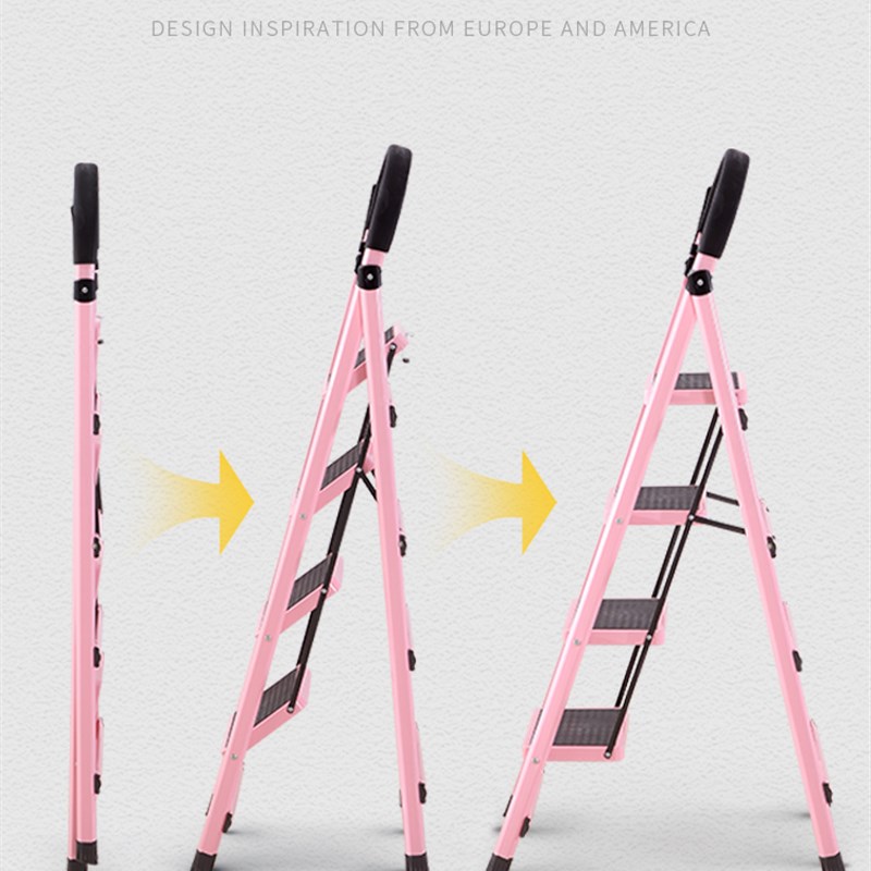 梯子家用折叠室内人字多功能梯四步梯五步梯加厚钢管伸缩踏板爬梯