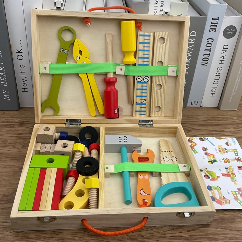 儿童工具箱拧螺丝钉螺母组合拆装工程车动手益智3-5-7岁男孩玩具6