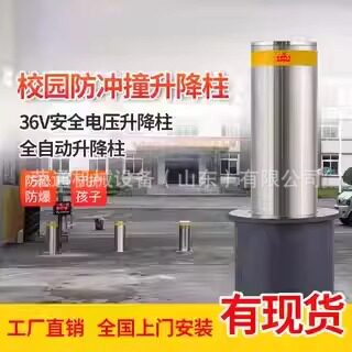 电动升降柱全自动液压道路隔离路桩预埋拦车路障出入口遥控防撞柱