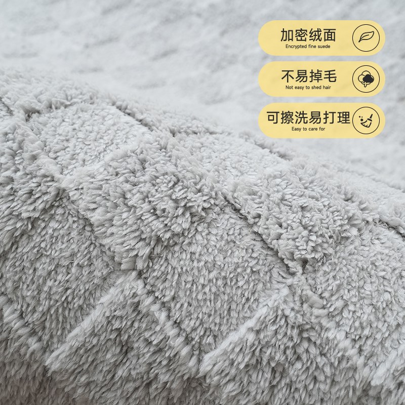冬天加厚地毯卧室床边毯女孩房间床前宝宝地垫打地铺地上坐垫