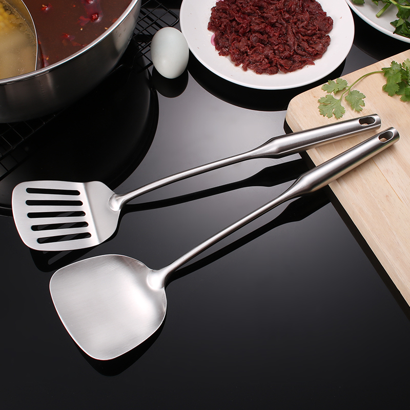 锅铲30不锈钢加厚炒铲粥勺 厨具烹饪炊具长柄漏铲炒勺