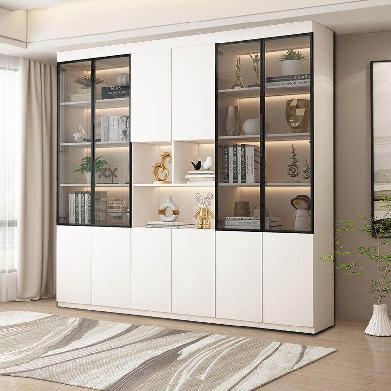 实木书柜家用现代简约收纳置物柜防尘玻璃门展示柜落地靠墙储物柜,鲜花速递/花卉仿真/绿植园艺,割草机/草坪机,淘宝优惠券,粉丝福利购,淘宝优惠卷