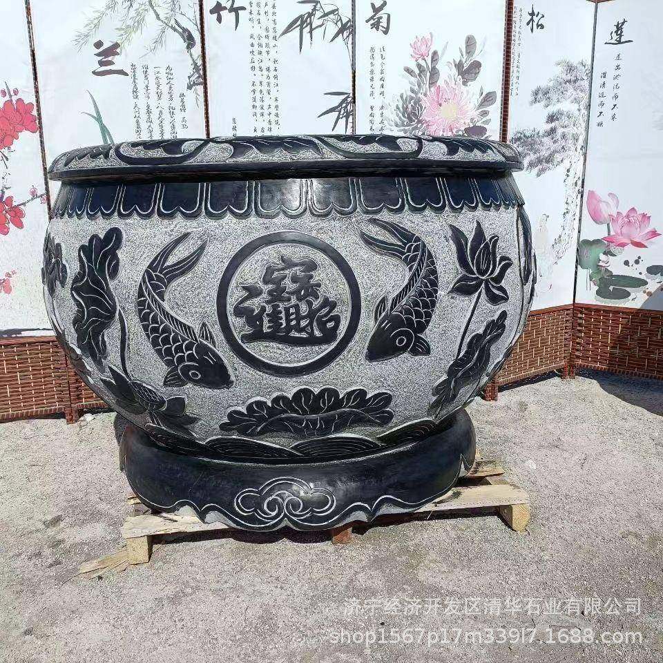 青石荷花缸青石圆形仿古圆缸中式庭院养鱼水缸石缸石雕鱼缸,鲜花速递/花卉仿真/绿植园艺,割草机/草坪机,淘宝优惠券,粉丝福利购,淘宝优惠卷
