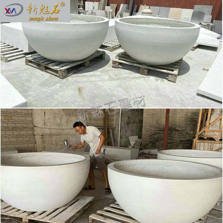 GRC户外组合大花盆 玻璃钢树池景区园林花坛 园区种植池绿化花钵